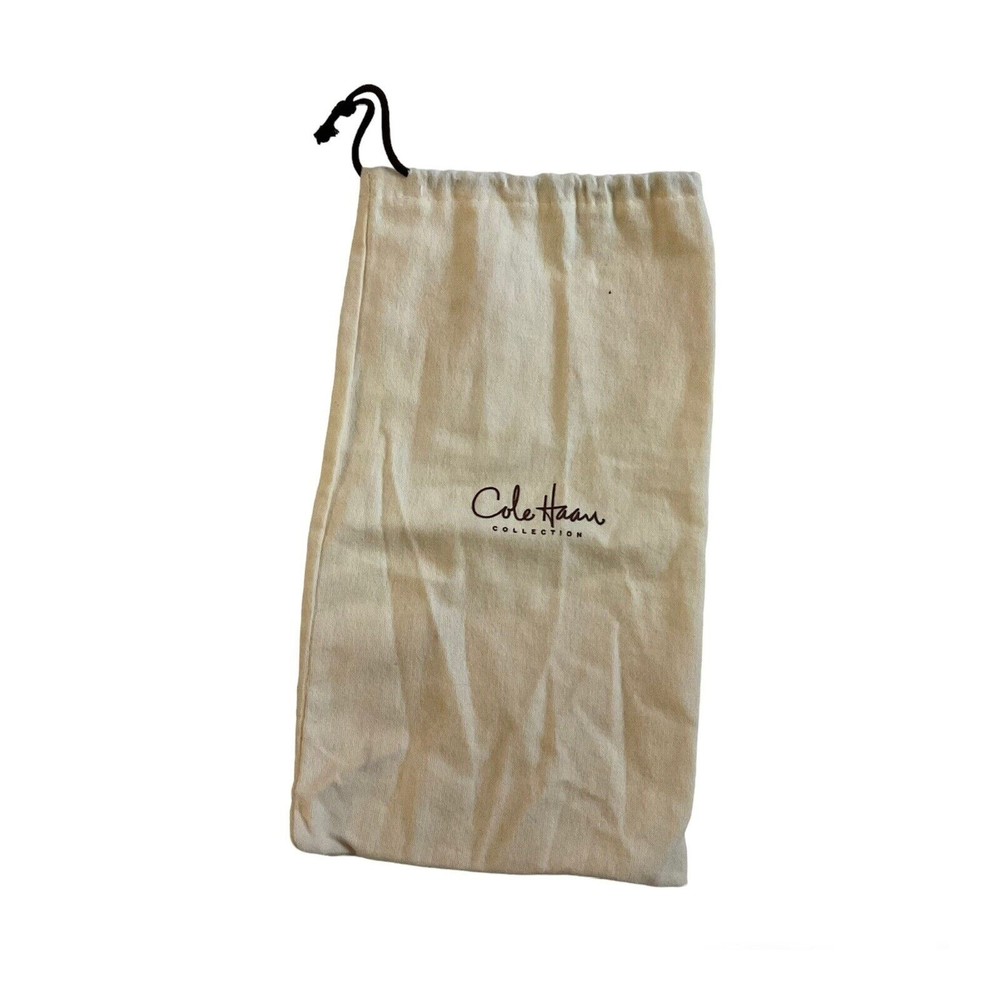 Cole Haan Collection Dust Bag Cream Drawstring Cotton Pouch Shoe Container